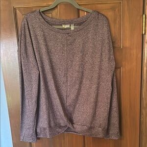 Zella Women's Heathered Purple Long Sleeve Shirt